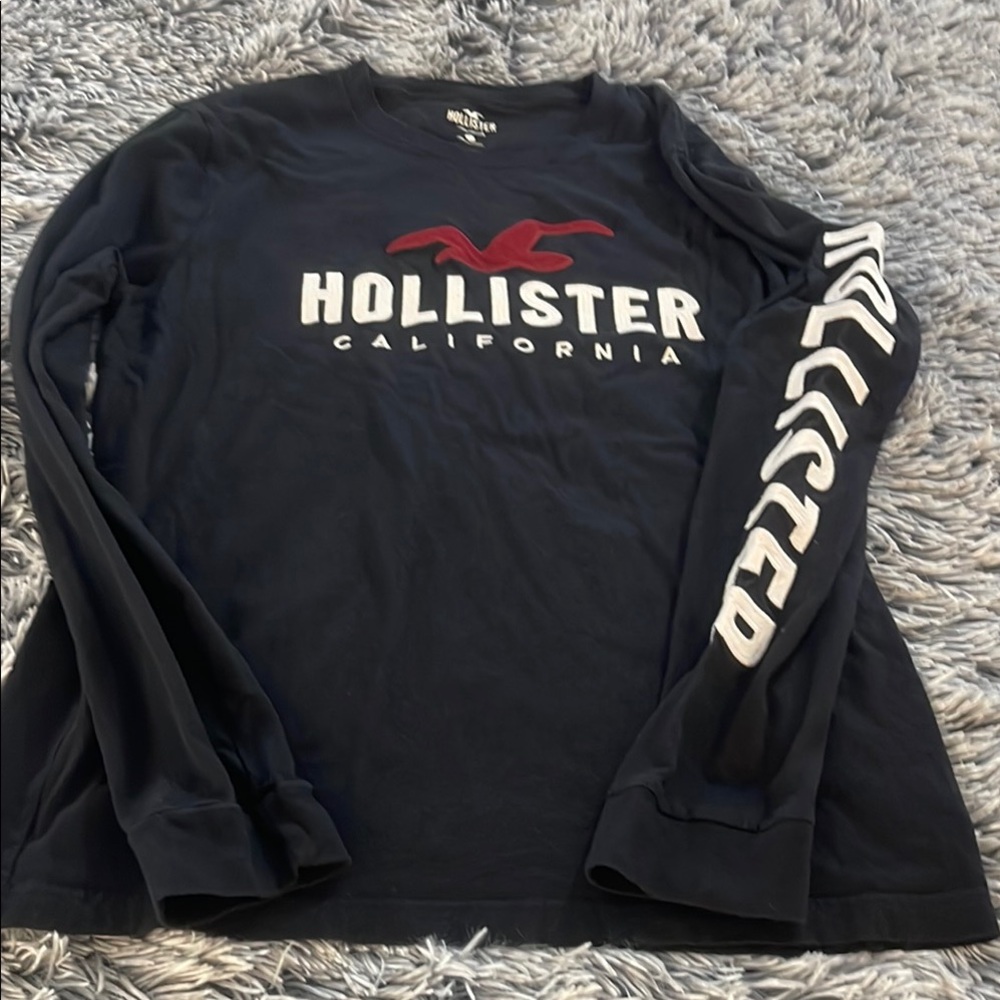 Hollister Bkack Long Sleeve Shirt
